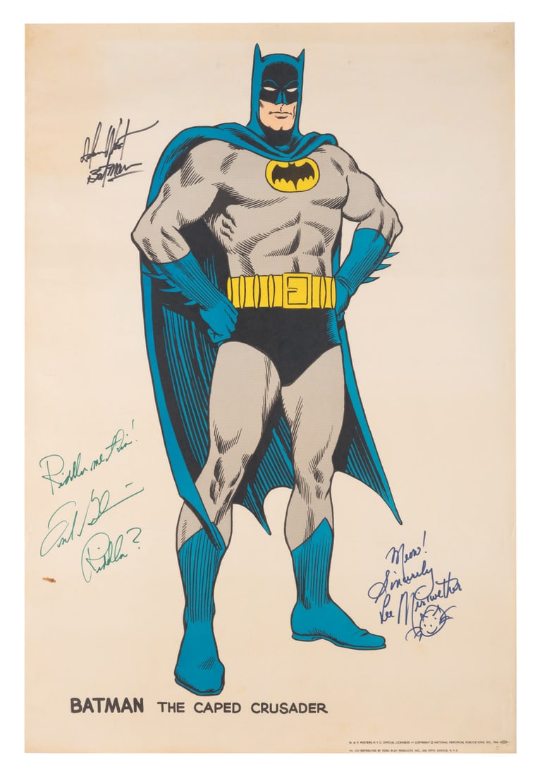A 1960s Batman Signed Poster. (1 of 4)