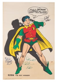 A Signed Robin The Boy Wonder Poster.