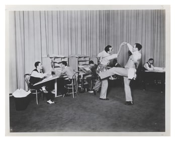 A Photo of Animators Dancing for Reference.