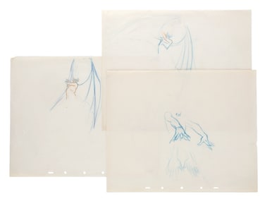 A Collection of "Fantasia" Chernabog Development Drawings.