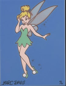A Marc Davis Signed Tinker Bell Tile.