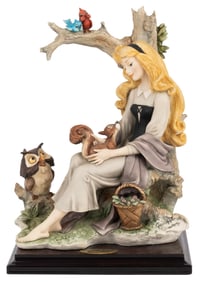 A "Sleeping Beauty" Briar Rose Sculpture by Armani.