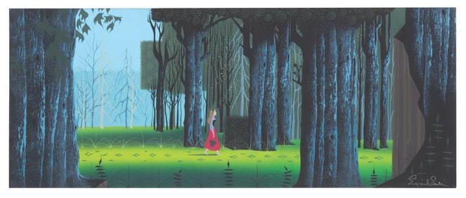 An Eyvind Earle "Sleeping Beauty" Concept Painting.
