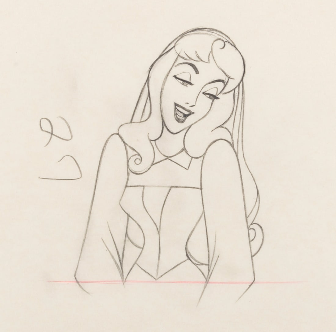 A Marc Davis "Sleeping Beauty" Original Production Drawing. (1 of 2)