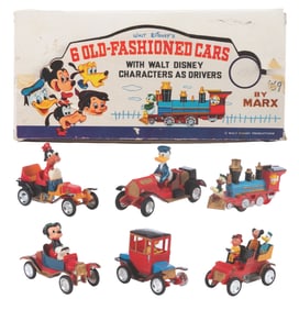 A Marx Walt Disney Characters Friction Car Box Set.