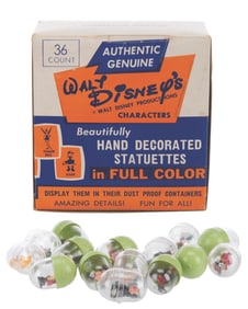A Rare Collection of Marx Disneykins Capsule Toys in Box.