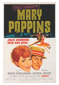 A Signed "Mary Poppins" One-Sheet.