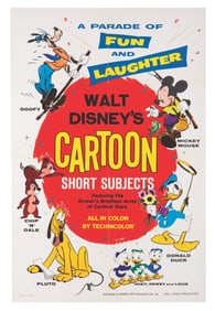 A "Walt Disney Cartoon Short Subjects" One-Sheet.