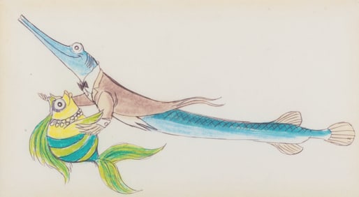 A "Bedknobs and Broomsticks" Fish Concept Drawing.