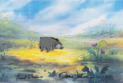 A Signed "The Many Adventures of Winnie The Pooh" Production Cel.