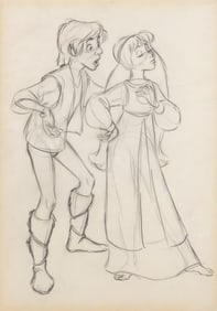 An Andreas Deja "Black Cauldron" Production Drawing.