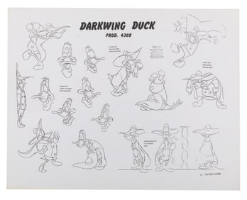 A "Darkwing Duck" Model Sheet.