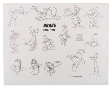 A "Darkwing Duck" Drake Mallard Model Sheet.