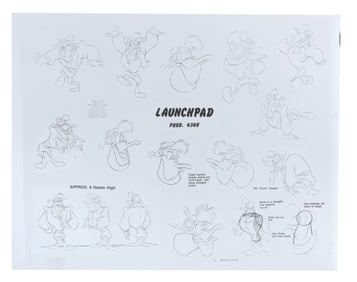 A "Darkwing Duck" Launchpad Model Sheet.