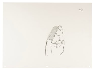 A "Pocahontas" Original Production Drawing.