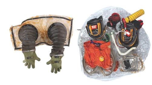 A "Bubble Boy" Mobile Bubble Suit Costume.