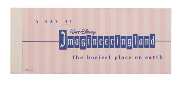 A Day at Imagineeringland WDI Open House Ticket Book.