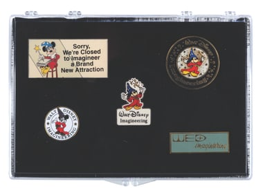 A Collection of Imagineering Pins.