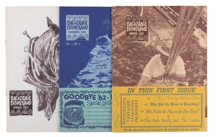 The First Three Issues of Backstage Disneyland.
