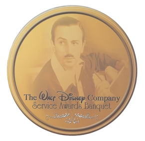 A Walt Disney Company Service Awards Banquet Sign.