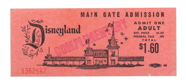 A Complimentary Disneyland Admission Ticket.