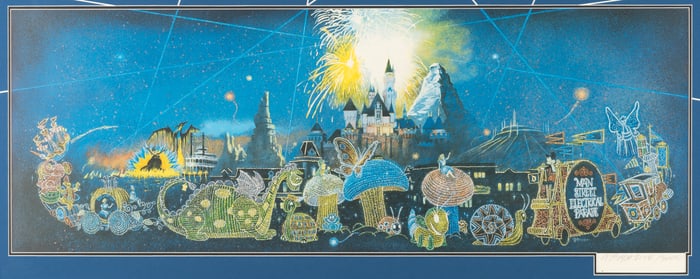 A Signed Main Street Electrical Parade Print.