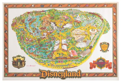 A Rolled 1983 Disneyland Souvenir Map.