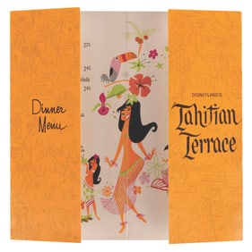 A Disneyland Tahitian Terrace Dinner Menu.