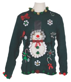 A Jingle Cruise Native’s Ugly Sweater Costume Prop.