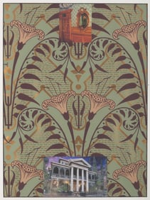 A Haunted Mansion Foyer Wallpaper Sample.