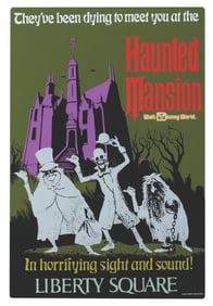 A Haunted Mansion Attraction Poster Tin Sign.