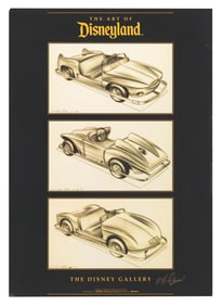 A Signed Art of Disneyland Autopia Concept Poster.