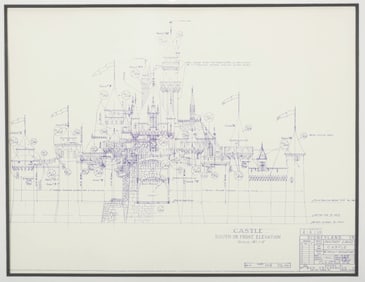 A Sleeping Beauty Castle Blacklight Blueprint.