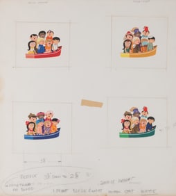 It's a Small World Original Guidebook Paintings.