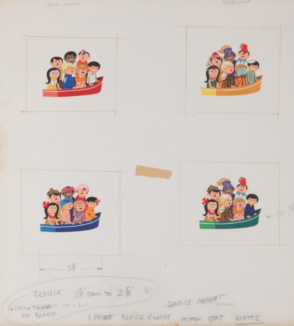 It's a Small World Original Guidebook Paintings. (1 of 8)