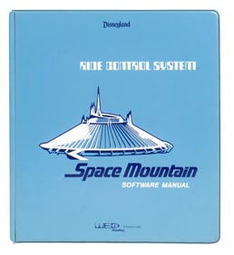 A WED Imagineering Space Mountain Manual Binder.