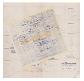 A Pair of Walt Disney World Magic Kingdom Blueprints.