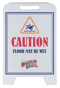 A Disney's BoardWalk Inn Wet Floor Sign.