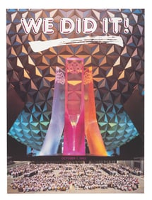 An EPCOT "We Did It" Poster.