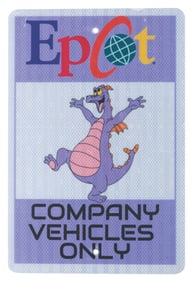 An EPCOT Vehicles Only Sign.