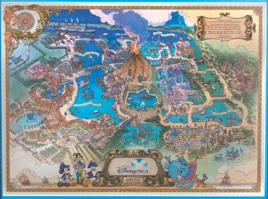 A Tokyo DisneySea Grand Opening Fun Map.