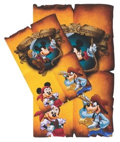 A Pair of Disney Cruise Line Pirates IN the Caribbean Menus.