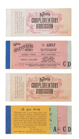 A Collection of Knott's Berry Farm Ticket Books.