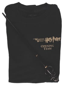 A Wizarding World Opening Team Shirt & Wand.