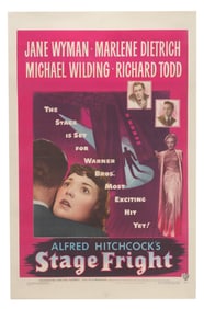 A "Stage Fright" Linen-Backed One-Sheet.