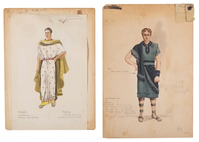 A Pair of “The Prodigal?? Original Costume Designs.