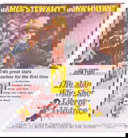 A Rare "The Man Who Shot Liberty Valance" Six-Sheet.
