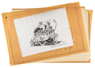 A Set of "Willy Wonka and the Chocolate Factory" Harper Goff Concepts.