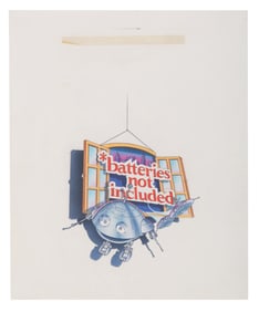 A "Batteries Not Included" Original Logo Design.