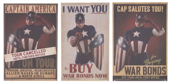 A Set of "Captain America" Propaganda Posters.